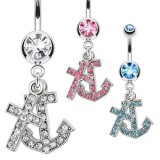Piercing nombril ancre marine 02 - Croix