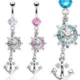 Piercing nombril ancre marine 06 - Gouvernail
