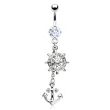 Piercing nombril ancre marine 06 - Gouvernail