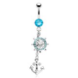 Piercing nombril ancre marine 06 - Gouvernail