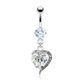 Piercing nombril coeur 01 - Deluxe