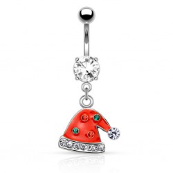 Piercing nombril bonnet du père noël (03)