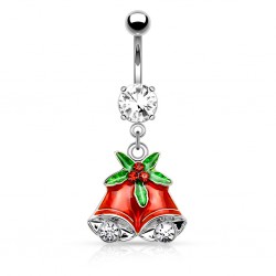 Piercing nombril deux cloches de noël (12)