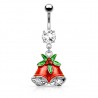 Piercing nombril deux cloches de noël (12)