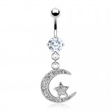 Piercing nombril étoile 03 - Lune