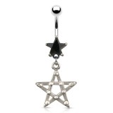 Piercing nombril étoile 05 - Gothique