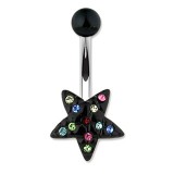 Piercing nombril étoile 09 - Noir