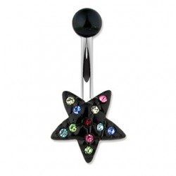 Piercing nombril étoile 09 - Noir