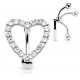 Piercing nombril inversé 12 - Coeur transparent