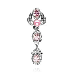 Piercing nombril inversé 31 - Perle rose