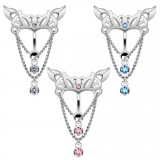 Piercing nombril inversé 06 - Tribal chainettes