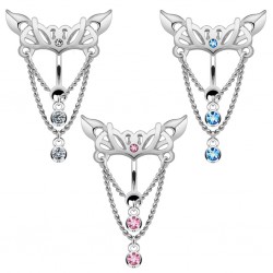 Piercing nombril inversé 06 - Tribal chainettes