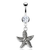 Piercing nombril étoile de mer réaliste (11)