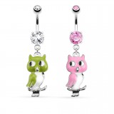 Piercing nombril hibou peint (22)