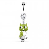 Piercing nombril hibou peint (22)
