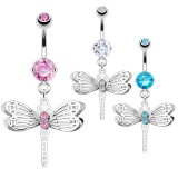 Piercing nombril libellule aux ailes fines (41)