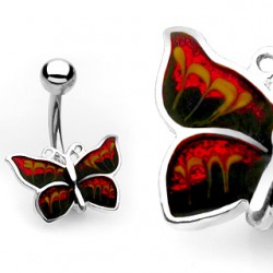 Piercing nombril papillon ailes sombres (45)
