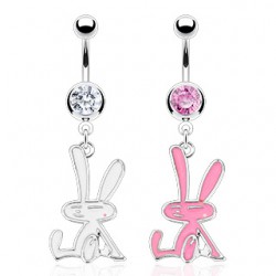 Piercing nombril lapin assis (68)