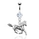 Piercing nombril cheval qui galope (96)