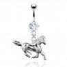 Piercing nombril cheval qui galope (96)