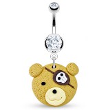 Piercing nombril ourson pirate (125)