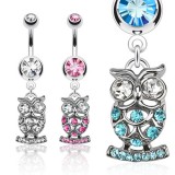 Piercing nombril hibou debout sur un socle (146)