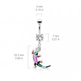 Piercing nombril salamandre multicolore (151)
