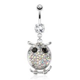 Piercing nombril hibou rond aurora (155)