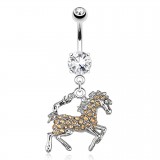 Piercing nombril cheval strass auroras (169)