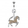 Piercing nombril cheval strass auroras (169)