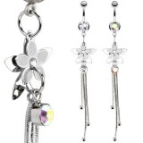 Piercing nombril fleur 36 - Chainettes