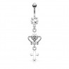 Piercing nombril croix 01 - Couronne