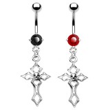 Piercing nombril croix 05 - Bords pointus