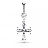Piercing nombril croix 33 - Médiévale deluxe
