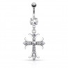 Piercing nombril croix 33 - Médiévale deluxe