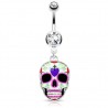Piercing nombril gothique 24 - Crane Mexicain D