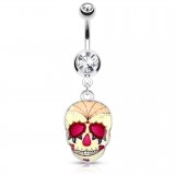 Piercing nombril gothique 06 - Crane Mexicain A