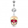 Piercing nombril gothique 06 - Crane Mexicain A