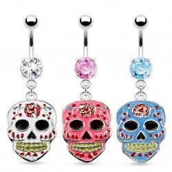 Piercing nombril gothique 07 - Crane Mexicain B