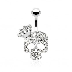 Piercing nombril gothique 27 - Crâne multistrass