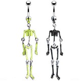 Piercing nombril gothique 48 - Squelette