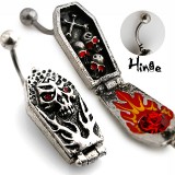 Piercing nombril gothique 93 - Cercueil