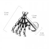 Piercing micro-labret 34 - Main squelette