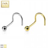 Nez en U en or-14K - Boule
