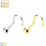 Nez en U en or-14K - Demi-boule