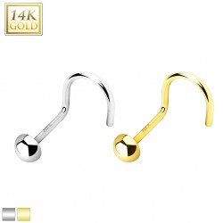 Nez en U en or-14K - Demi-boule