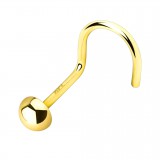 Nez en U en or-14K - Demi-boule