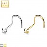 Nez en U en or-14K - Pointe