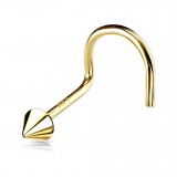 Nez en U en or-14K - Pointe