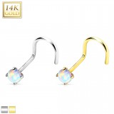 Nez en U en or-14K - Opale